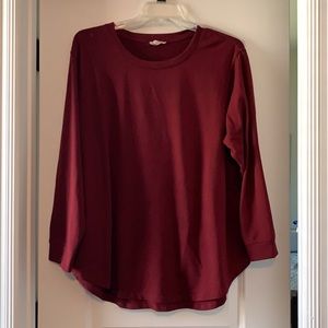 Maroon long sleeve top